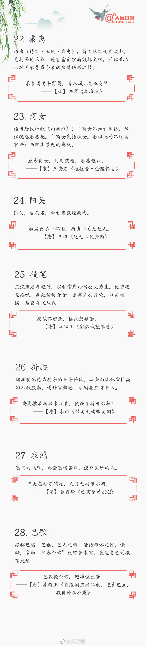 常識積累：70個詩詞中的文化典故